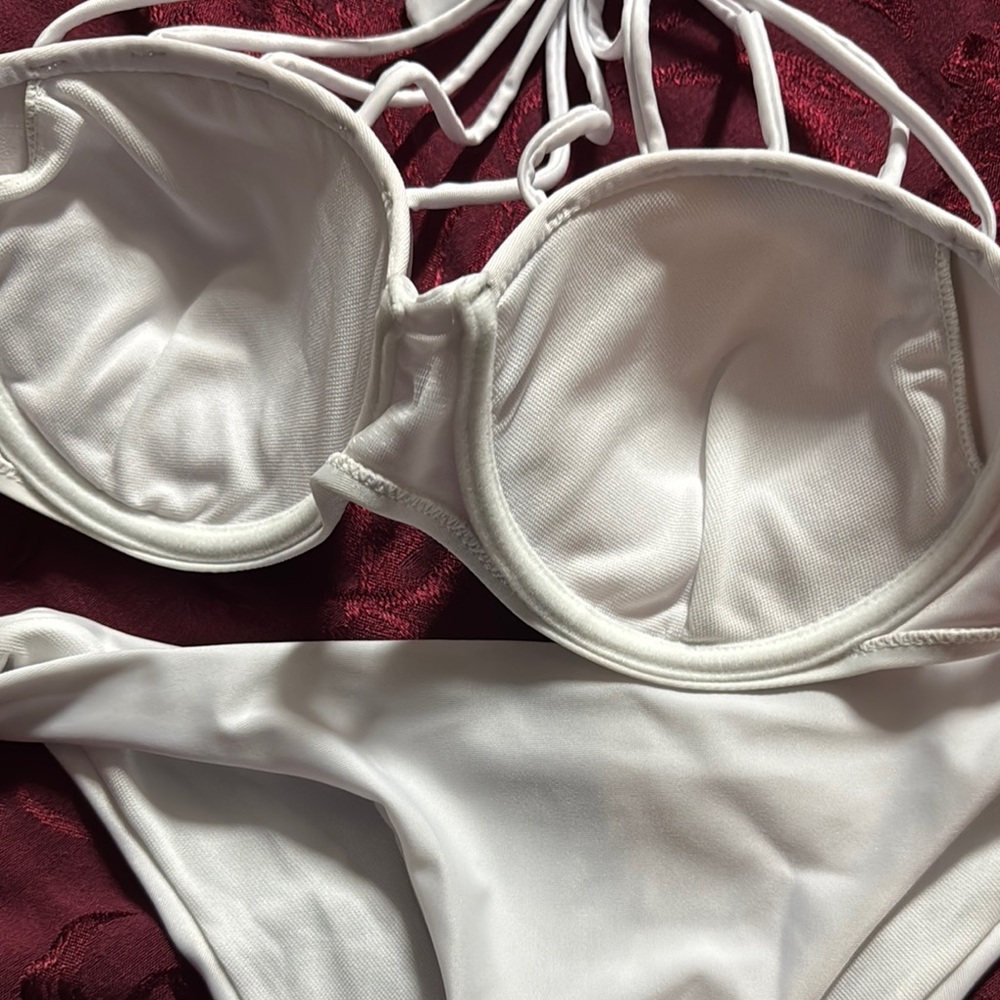 White Strappy Bikini Top